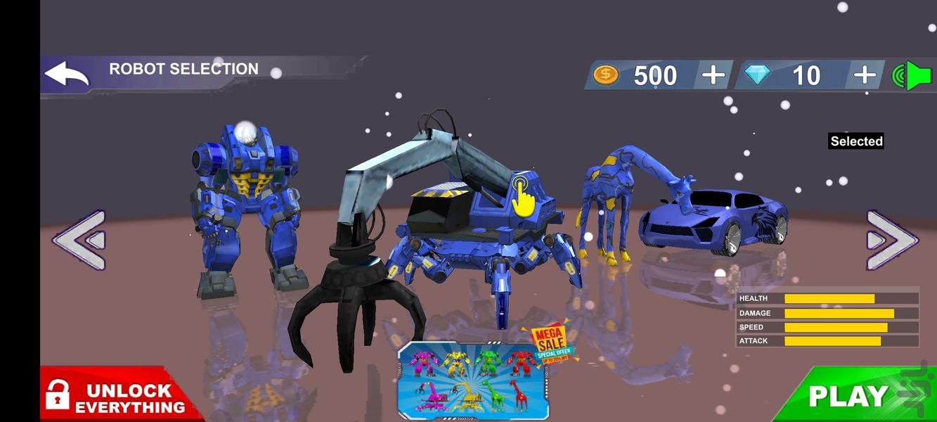 بازی ربات تبدیل شونده I بازی اکشن - Gameplay image of android game