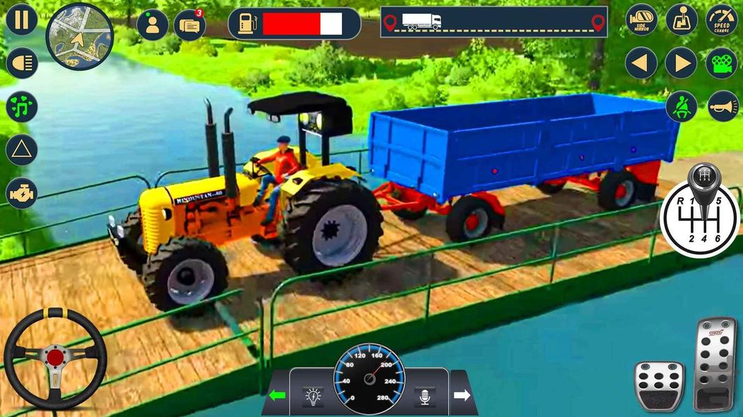 بازی ماشین تراکتور I بازی مزرعه داری - Gameplay image of android game