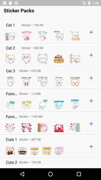 Cat Stickers - عکس برنامه موبایلی اندروید