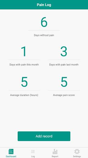 Pain Diary - Pain Management Log - Image screenshot of android app