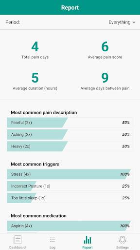 Pain Diary - Pain Management Log - Image screenshot of android app