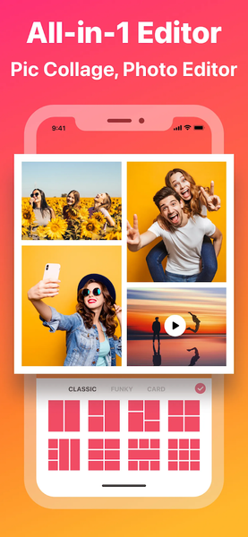 Photo Collage - Pic Grid Maker - عکس برنامه موبایلی اندروید