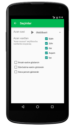 Namaz vaxtı - Image screenshot of android app