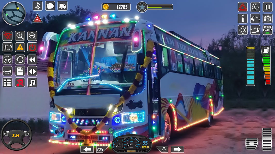 Euro Bus Driving Bus Game 3D - Gameplay image of android game