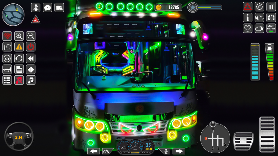 Euro Bus Driving Bus Game 3D - Gameplay image of android game