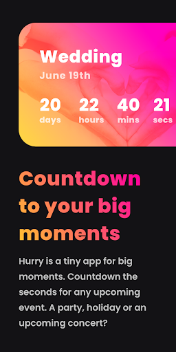 Hurry - Day Countdown & Widget - Image screenshot of android app