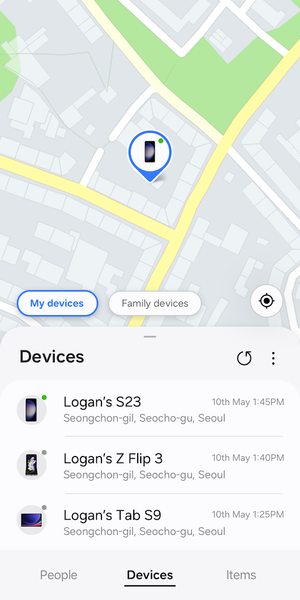 Samsung Find: Location Sharing - عکس برنامه موبایلی اندروید