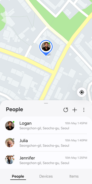 Samsung Find: Location Sharing - عکس برنامه موبایلی اندروید