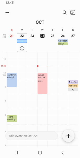 Samsung Calendar - Image screenshot of android app