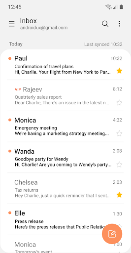 Samsung Email - Image screenshot of android app