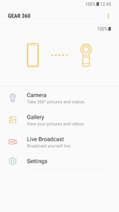 Samsung Gear 360 (New) - Image screenshot of android app