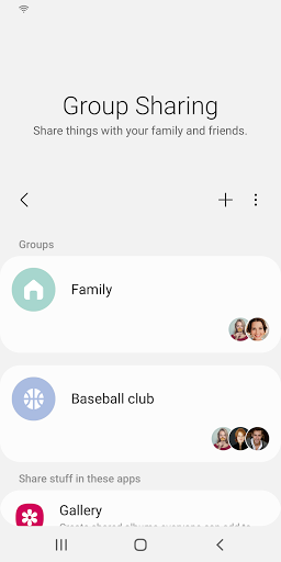 Group Sharing - Image screenshot of android app