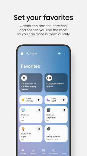 SmartThings – کنترل از راه دور محصولات سامسونگ - Image screenshot of android app