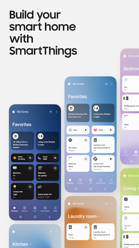 SmartThings – کنترل از راه دور محصولات سامسونگ - Image screenshot of android app