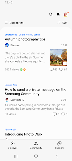 Samsung Members – پشتیبانی سامسونگ - Image screenshot of android app