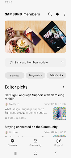 Samsung Members – پشتیبانی سامسونگ - عکس برنامه موبایلی اندروید