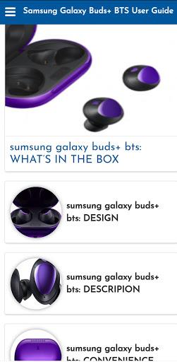 Samsung Galaxy Buds+ BTS Guide - Image screenshot of android app