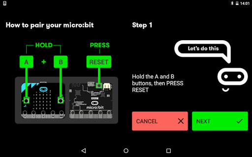 micro:bit - Image screenshot of android app