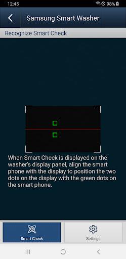 SAMSUNG Smart Washer/Dryer - Image screenshot of android app