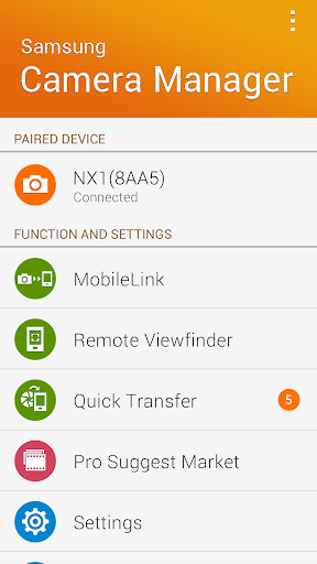Samsung Camera Manager App - Image screenshot of android app