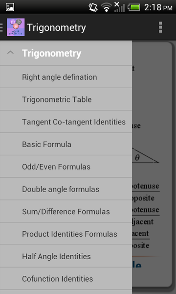 Math Formulas and Tricks - Image screenshot of android app