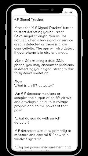 RF Signal Detector - RF Wifi - عکس برنامه موبایلی اندروید