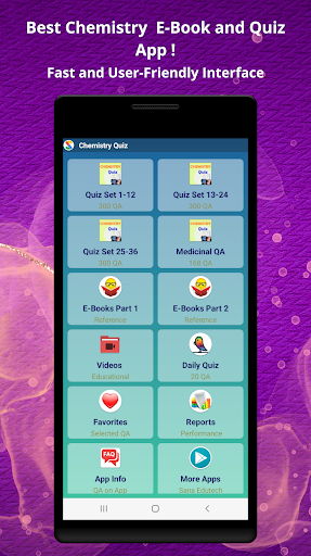 Chemistry Quiz & eBook - عکس برنامه موبایلی اندروید
