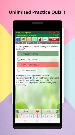 Microbiology Quiz, eBook - عکس برنامه موبایلی اندروید