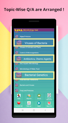 Microbiology Quiz, eBook - عکس برنامه موبایلی اندروید