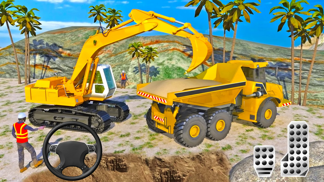 Sand Excavator Crane Simulator - عکس بازی موبایلی اندروید