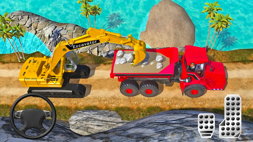 Sand Excavator Crane Simulator - عکس بازی موبایلی اندروید