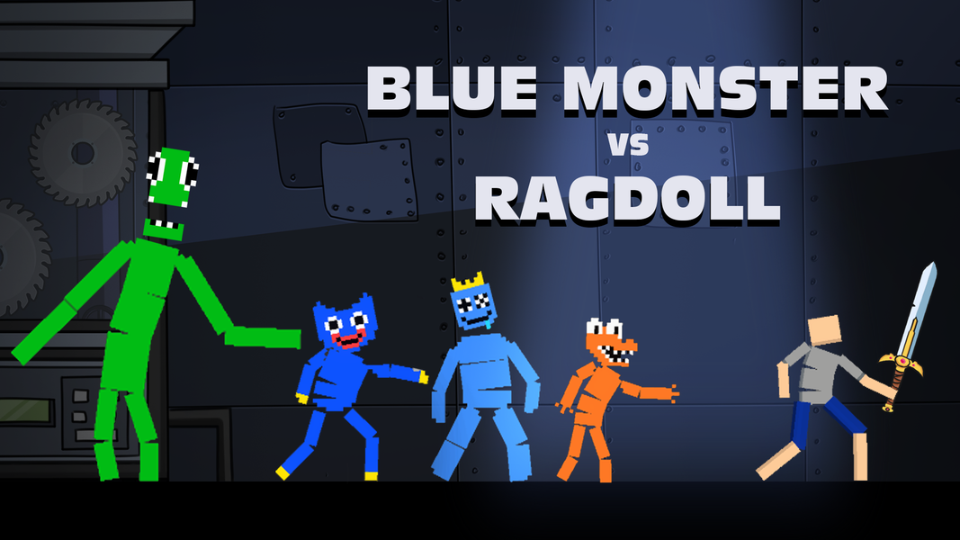 Blue Monster Playground - Gameplay image of android game