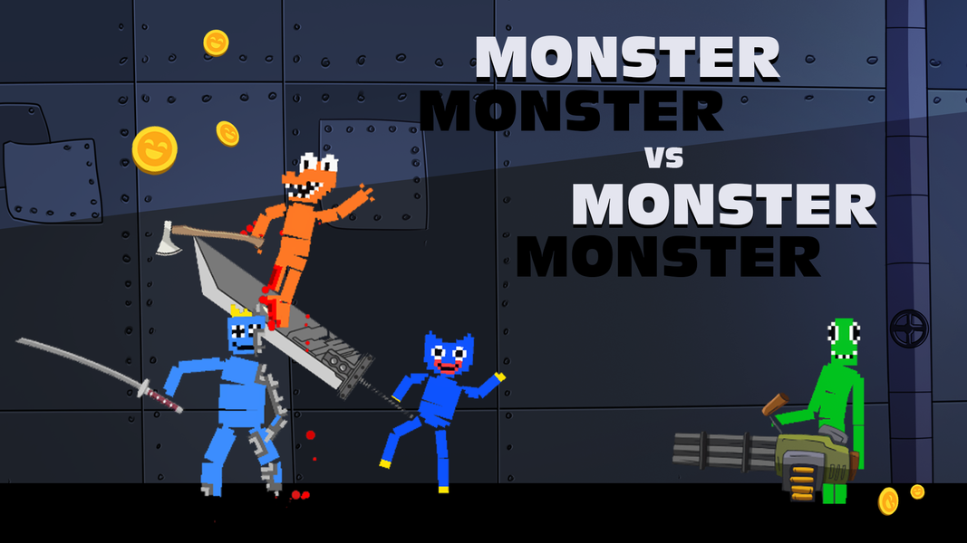 Blue Monster Playground - Gameplay image of android game
