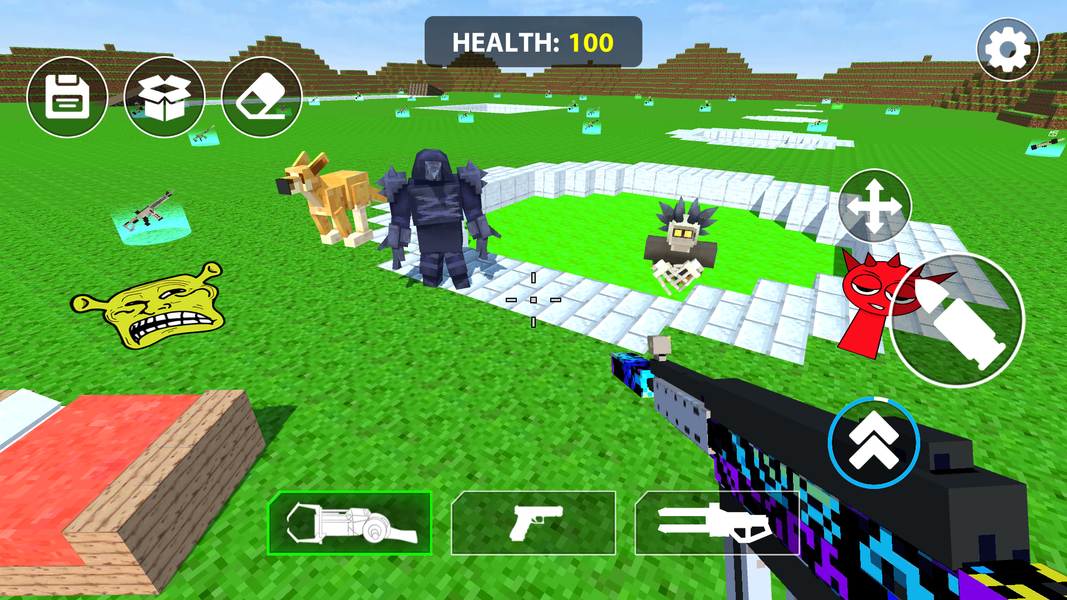 Sandbox Craft Shooter Survival - Gameplay image of android game