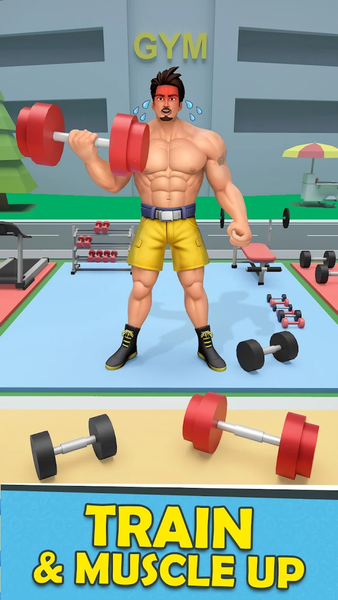 Gym Clicker Hero: Idle Muscles - Gameplay image of android game
