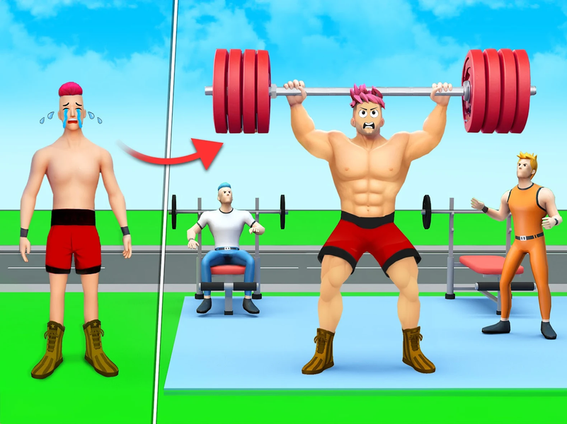 Gym Clicker Hero: Idle Muscles - Gameplay image of android game