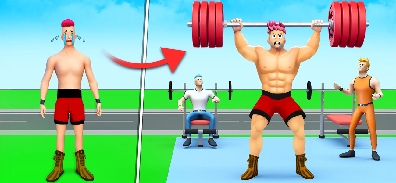 Gym Clicker Hero: Idle Muscles - Gameplay image of android game