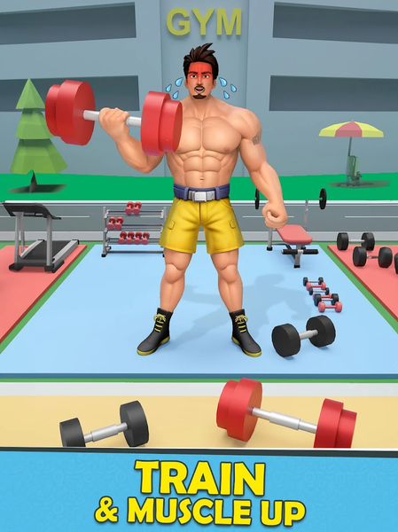 Gym Clicker Hero: Idle Muscles - Gameplay image of android game