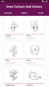 How To Draw Cartoons & Comics - Image screenshot of android app