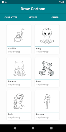 Draw Cartoon Characters - Image screenshot of android app