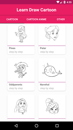 Learn Draw Cartoon - Image screenshot of android app