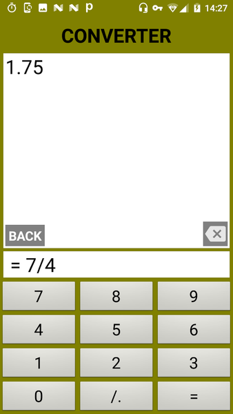 Fraction Calculator - Converte - عکس برنامه موبایلی اندروید