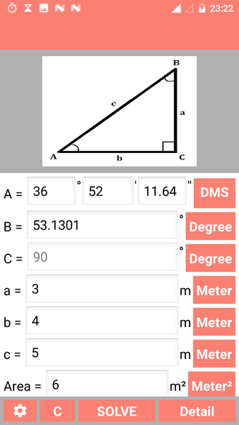 Right Angled Triangle Solver - عکس برنامه موبایلی اندروید