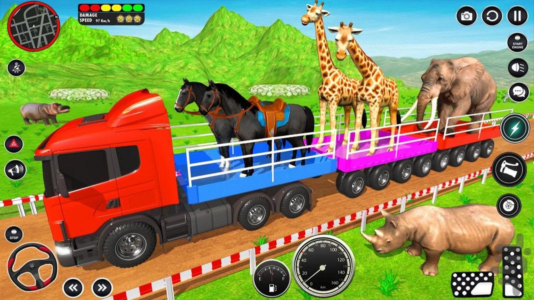 بازی ماشین حمل حیوانات - Gameplay image of android game