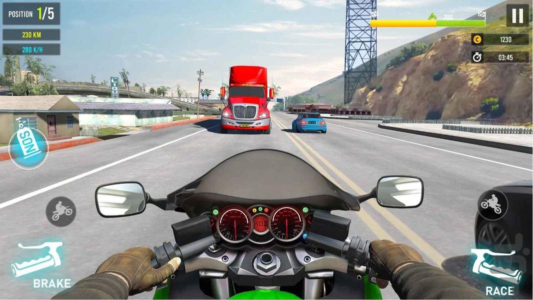 موتور بازی : بازی موتوری - Gameplay image of android game