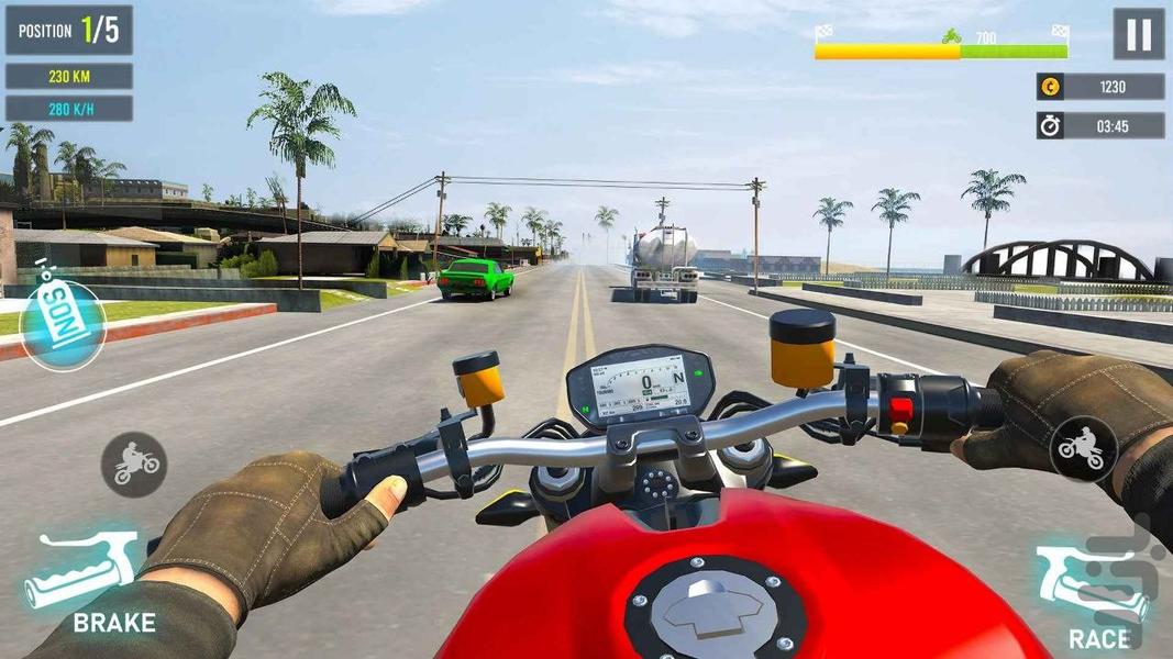 موتور بازی : بازی موتوری - Gameplay image of android game