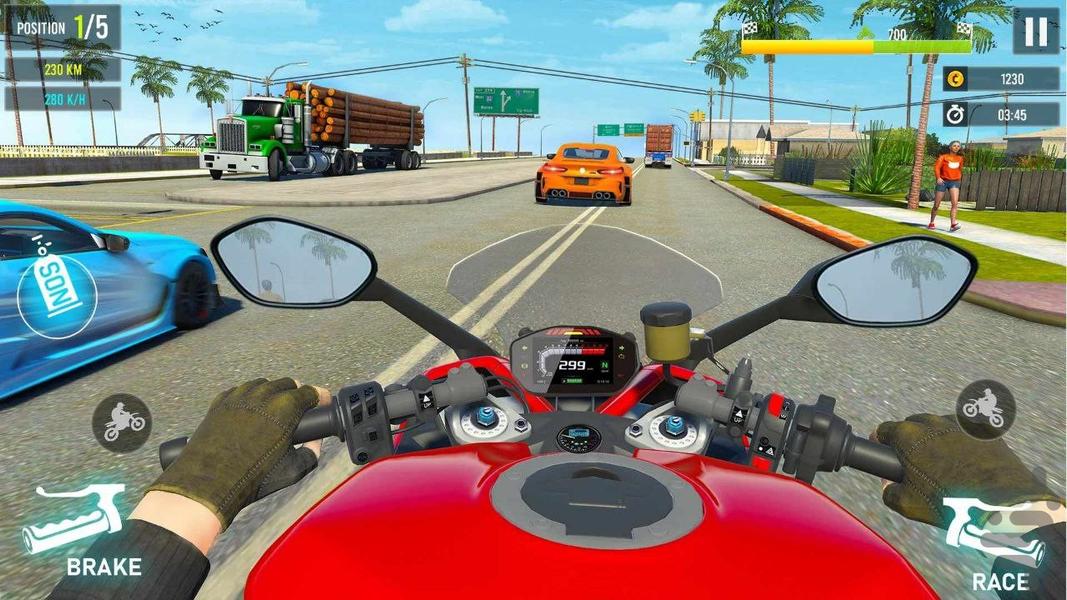 موتور بازی : بازی موتوری - Gameplay image of android game