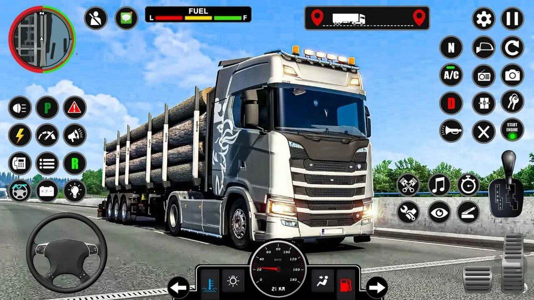 بازی ماشین تریلی - Gameplay image of android game