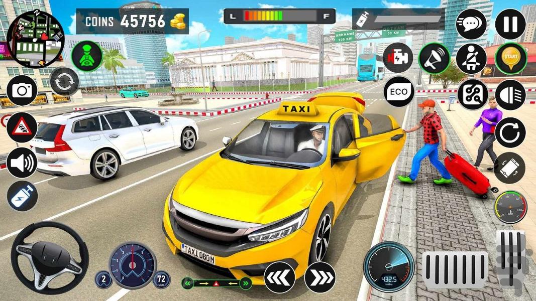 بازی ماشین راننده تاکسی : ماشین بازی - Gameplay image of android game