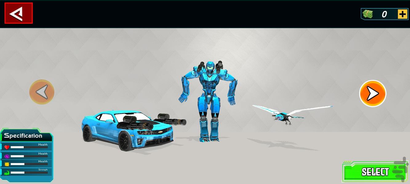 بازی ربات تبدیل شونده | بازی اکشن - Gameplay image of android game